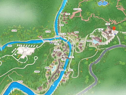 灵寿结合景区手绘地图智慧导览和720全景技术，可以让景区更加“动”起来，为游客提供更加身临其境的导览体验。